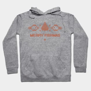 merry fishmas 8 bit Hoodie